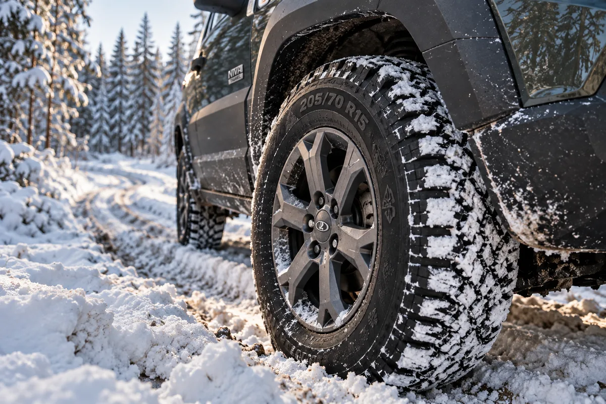 Колесо Lada Niva Travel на зимней шине 205/70 R15