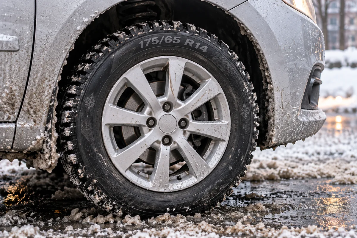 Колесо Lada Granta на зимней шине 175/65 R14