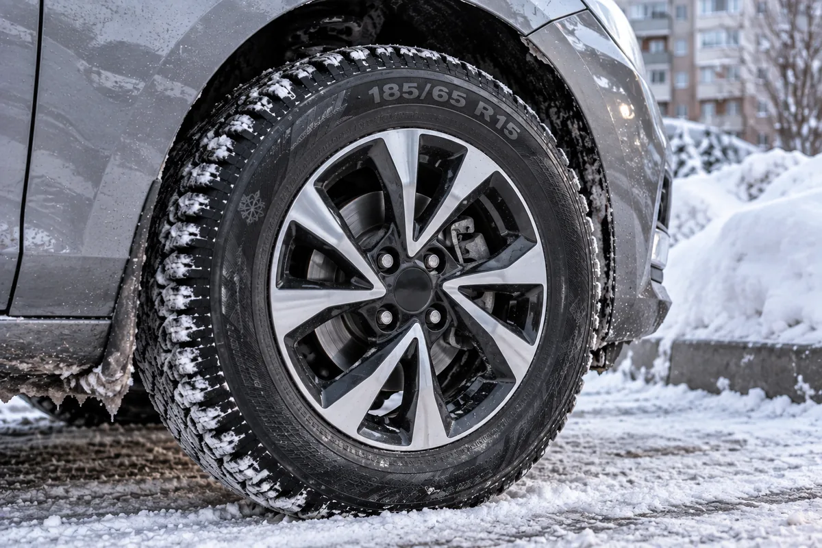 Колесо Lada Vesta на зимней шине 185/65 R15