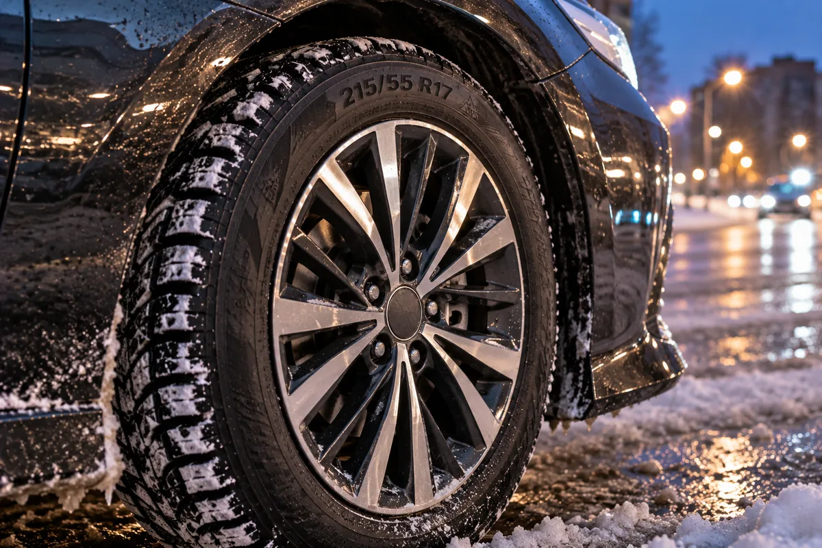 Колесо Toyota Camry XV70 на зимней шине 215/55 R17