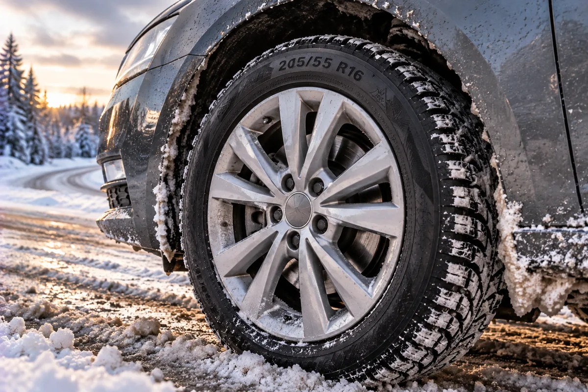 Колесо Skoda Octavia на зимней шине 205/55 R16
