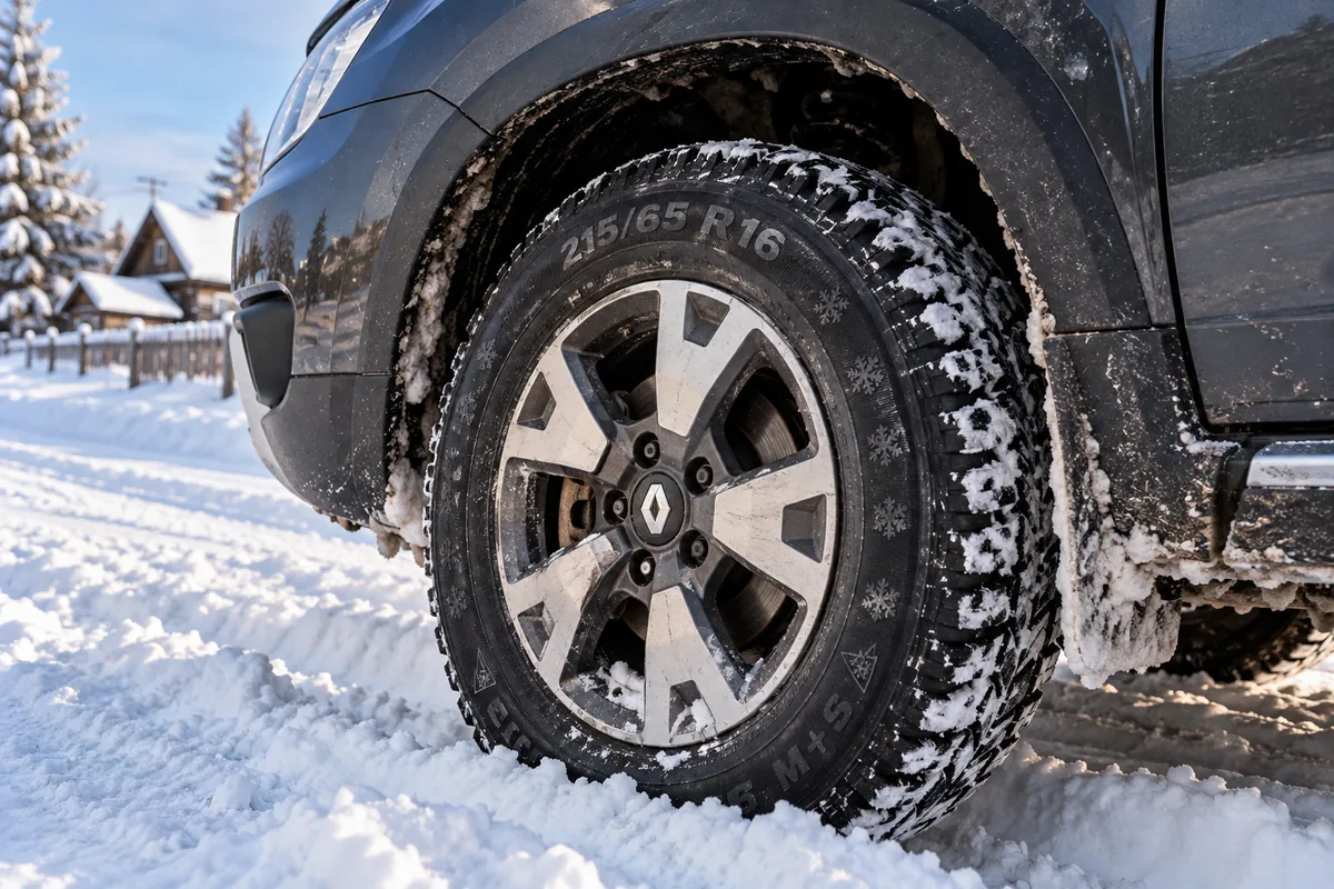 Колесо Renault Duster на зимней шине 215/65 R16